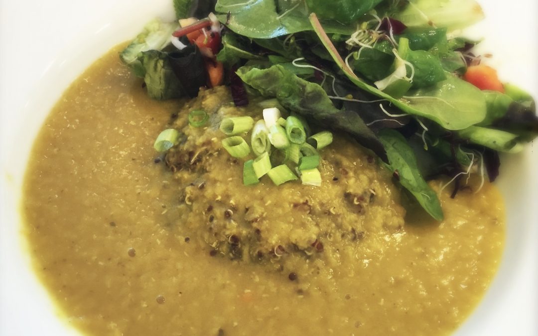 Dhal, Quinoa & Salad A Glowing Vegans Delight